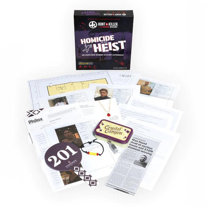 Hunt a Killer: Homicide at The Heist, Solve the Murder of a Brilliant Jewel Thief, Murder Mystery Game for Adults, Perfect for True Crime Fans, Mystery Box for Game Night, Designed 1+ Players Ages 14+ - style: Homicide At The Heist