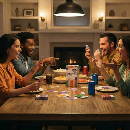 GENSMAK! Trivia Party Game for Adults & Families Multi-Generational Trivia Card Game for Game Night Funny Trivia with Hints 2-8+ Players Ages 10+
