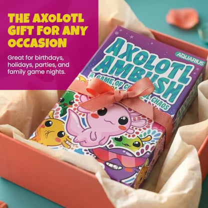 AQUARIUS Axolotl Ambush Card Game - Great Family Fun - Ages 6+ - Officially Licensed for Fun - Axolotl Card Game - Merchandise & Collectibles