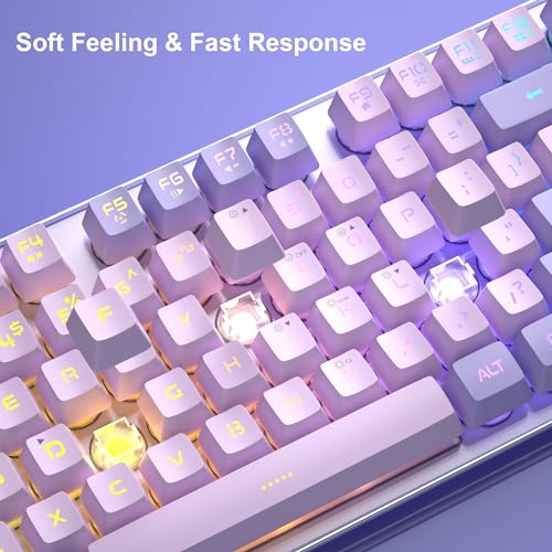 Gaming Keyboard and Mouse Combo, K1 RGB LED Backlit Wired Keyboard with 104 Key Computer PC Gaming Keyboard for PC/Laptop (Purple) - color: K1 violet