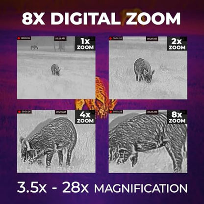 AGM Global Vision Rattler V2 Thermal Imaging Scope for Hunting, High Resolution with High Sensitivity Thermal Optics, Waterproof & Durable, Includes Thermal Targets & Cleaning Cloth - style: 25-256