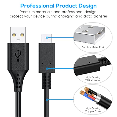 Charging Cable for Switch 2/Switch Lite/Switch OLED, Charger for Switch and Switch Lite, for Samsung Galaxy S9 S8 Note 8 and Other USB C Cable (9.8ft) Black
