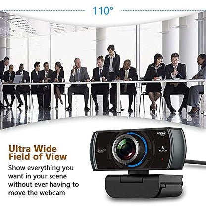 NexiGo 60FPS 1080P Webcam Kits, N980P HD Web Camera with Microphone, 120 Degrees Wide-Angle, Software Control, Lightweight Mini Tripod, Extendable Stand, for Zoom/Skype/Teams