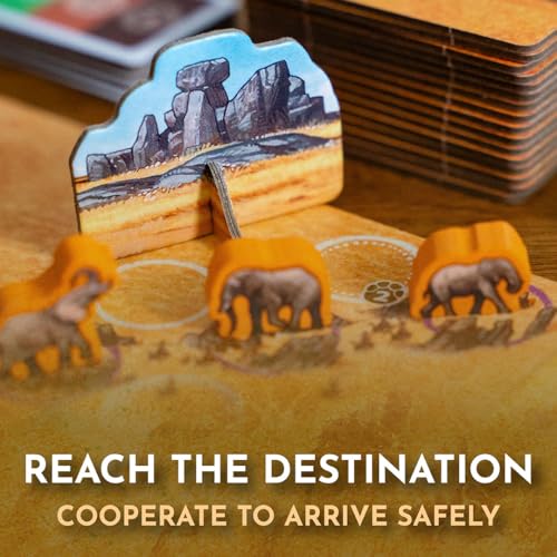 Tembo: Survival On The Savanna Board Game, Guide Your Elephant Herd Across Dangerous Terrain, A Cooperative Strategic Game for Families and Adults, Solo Campaign Included, 1-4 Players, Ages 10+