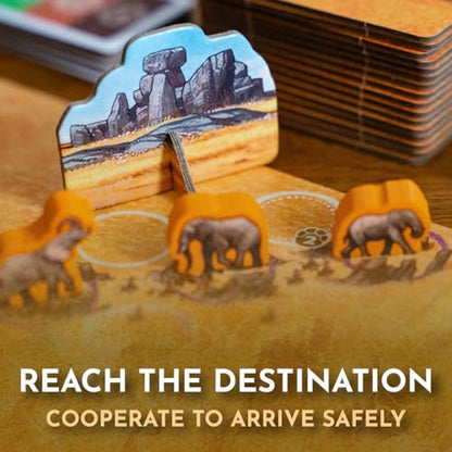Tembo: Survival On The Savanna Board Game, Guide Your Elephant Herd Across Dangerous Terrain, A Cooperative Strategic Game for Families and Adults, Solo Campaign Included, 1-4 Players, Ages 10+