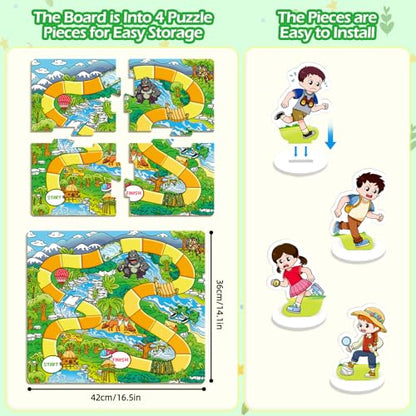 Broytain Forest Fraction Board Game|Math Games for Kids|Fraction Play Games - Gr. 3-4|Educational Learning Board Games for Boys and Girls|Classroom Travel Indoor Outdoor Family Game