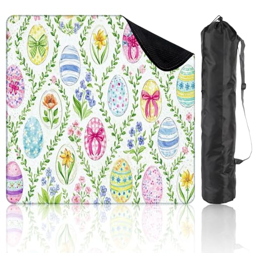 Mahjong Mat for Table Easter Eggs Floral Watercolor Pastel Colors Spring Botanicals 31.5"x31.5" Non-Slip Noise Reduction American Mahjong Table Cloth for Poker Card Dominoes Tile Games Easter Gifts - color: Color12