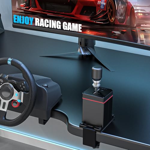 aikeec USB Truck Simulator Shifter for Logitech G29 G27 G25 G920 Thrustmaster T300RS/T500 GT Sim Racing Shifter for PC Windows Racing Games, Froza, Dirt, WRC, Assetto Corsa ATS & ETS2 (Sequential add) - size: Sequential add without clamp