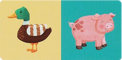 boppi Dominoes Set Picture Game for Toddlers - Colourful Farmyard Animal Themed Montessori/STEM Dominoes for Children - Games for 3 Year Olds and Up - style: Farmyard Animals