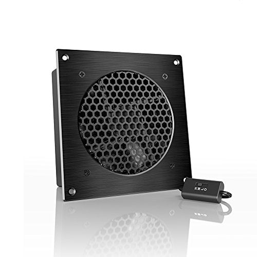 AC Infinity AIRPLATE S3, Quiet Cooling Fan System 6" with Speed Control, for Home Theater AV Cabinets - size: Single 120