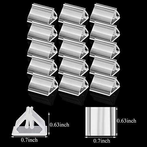 Jetec 48 Pieces Plastic Game Piece Card Stands Clear Game Card Display Holders Picture Stands Markers DIY Playing for Board Party Favor Photos Memos Pictures Display, 0.7 x 0.63 Inches