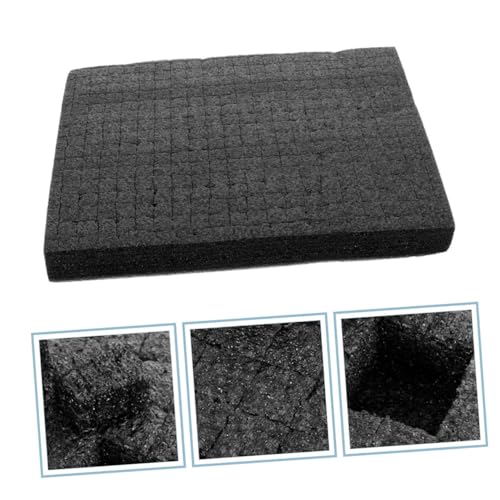Black Grid Foam Cube Pad 500x300x30mm, Pluckable Foam Insert Sheet for Tool Box, Shipping Packaging, and Game Case Protection Cushion