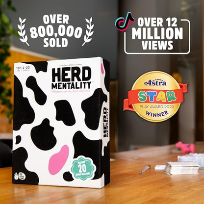Herd Mentality Family Board Game + Expansion Pack | Hilarious Party Game for Adults, Teens & Kids | Easy to Learn, Great for Big Groups, Family Fun & Game Night