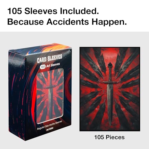MTG Card Sleeves 105PCS | Dark Fantasy Style | Cult of Crows | Matte Finish + Clear Front | 66x92mm – Standard Magic Size