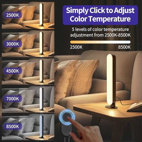 BASON LIGHTING Smart Light Bars, RGB LED Streaming Light with Music Sync, Bluetooth RGB-ICW Desk Light, Gaming Lights for PC, TV, Mood Lighting, USB Powered for Room Decoration.
