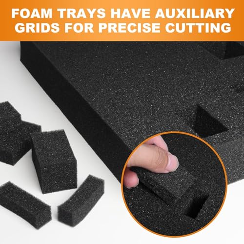 Eunice 6Pcs Polyurethane Foam Inserts -16 x 12 x 2 Inch Pick and Pluck Foam Padding Sheets for Tool Box, Camera Storage and Crafts - size: 6PCS-16*12*2 Inches