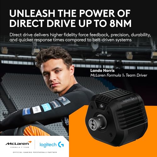 Logitech G RS50 Direct Drive Racing Wheel, Hub, & Base for PS5/PS4/PC | 8 Nm Direct Drive, 11 inch Wheel, 13 Buttons, Adjustable Paddle Shifters, TRUEFORCE Force Feedback Integration - style: Playstation | PC