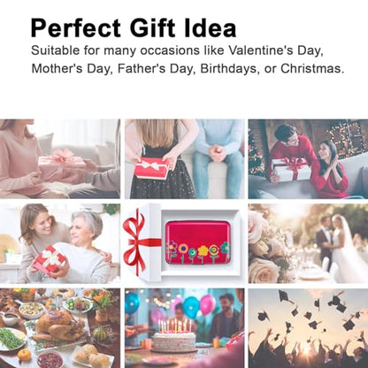 Credit Card Holder, Metal Card Wallet RFID Blocking Mini Slim Aluminum Business Hard Card Case for Women Men (Painting Flowers) - color: Painting Flowers