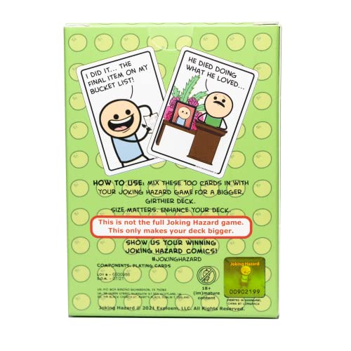 Joking Hazard Deck Enhancement #4 - Expansion Pack for Fun Party Games by Cyanide & Happiness, 100 New Hilarious Comic Cards | Perfect for Game Night | Enhancement #4 - style: Expansion Pack 4