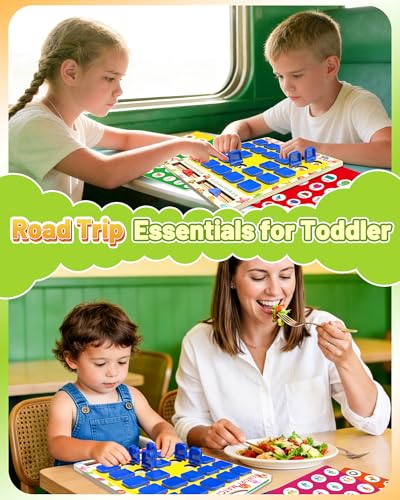 Matching Memory Game for Kids Ages 3-5 4-8, Car Airplane Travel Toys Games Activities for 3-5, Road Trip Essentials for Kids Toddlers, Board Games for Kids 4-6, Birthday Gifts for Kids Boys Girls - style: Memory game-dark blue