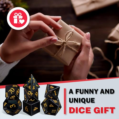 Natural Blue Tiger Eye Stone Dice Set, Hand Carved Polyhedral Dice for DND, RPG, Tabletop Games - color: Dice-violet