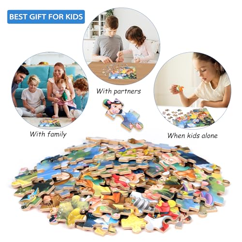 Puzzles for Kids Ages 4-8,Kids Puzzle in a Metal Box,Snow Princess Small Puzzles,Children Boys Girls Learning Educational Puzzle Packed in Tin Box,100 Pieces - color: Snow Princess
