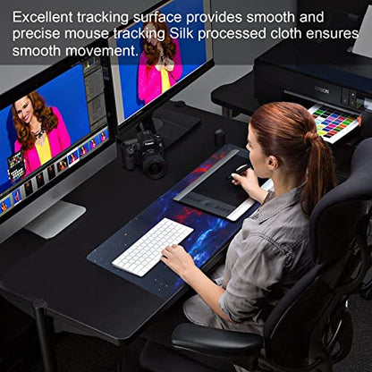 Large Gaming Mouse Pad with Stitched Edges,[27.5x11.8In] Extended Mouse Pad with Non-Slip Natural Rubber Base for Gamer/Desktop/Office/Home (70x30 Anying) - color: 70x30 Anying