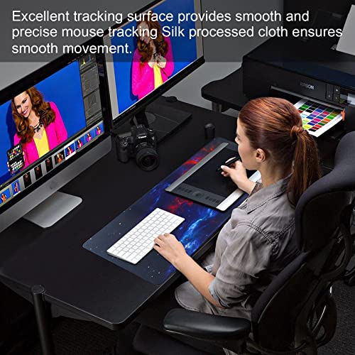 Large Gaming Mouse Pad with Stitched Edges,[27.5x11.8In] Extended Mouse Pad with Non-Slip Natural Rubber Base for Gamer/Desktop/Office/Home (70x30 Anying) - color: 70x30 Anying