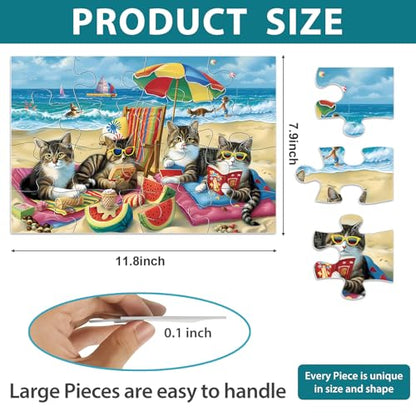 6 Pack 16 Piece Dementia Puzzles for Elderly Large Piece Puzzles Alzheimers Dementia Products and Activities for Seniors Puzzles Easy Cognitive Games Gift for Seniors Elderly Adults in Nursing Home - style: 16 Large Pieces