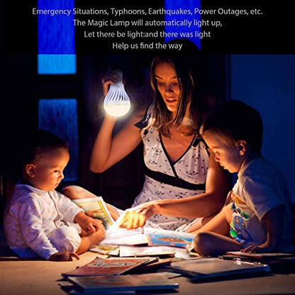 BSOD AC 85-265V 7W LED Magic Bulb with Remote Controller White Emergency Light with Rechargeable Built-in Battery E27 Lamp for Home Indoor Lighting (White 4 Pack) - color: White 4 Pack