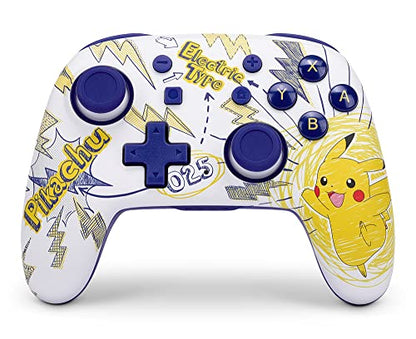 PowerA Nano Enhanced Wireless Controller for Nintendo Switch - Pokémon: Pikachu School Days, mini, portable, gamepad, motion controls, bluetooth - color: Pikachu School Days
