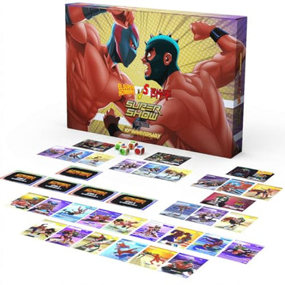 Wrestling Trading Card Game, 4-Player Starter Set, Fun Tabletop Game with Dice & Playing Cards, Collectible Card Game for Ages 13+