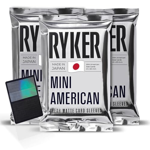 Ryker Mini American Board Game Sleeves Card Protectors (3 Pack, Clear, 41x63 mm, 300 Sleeves) - size: 3 Pack