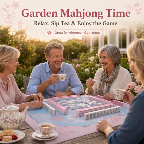 Pink American Mahjong Set, 168 Premium Melamine Tiles with 12 Jokers, Luxury Gift Box Mahjongg Set for Women, Moms & Grandmas, Portable Board Game for Girls’ Night & Weekly Clubs - color: Pink