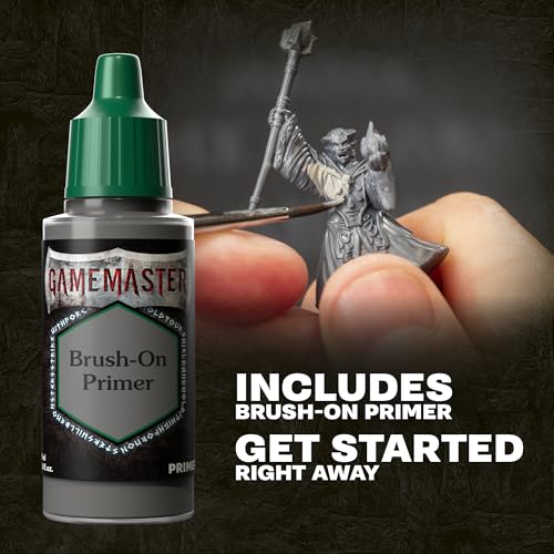 The Army Painter GameMaster: Adventure Starter Role-Playing Paint Set Combo, 15 x 18 mL Warpaints Fanatic Acrylic Paints, incl. a Brush-On Primer, 5 x 32 mm Miniatures & 2 Brushes - for Warhammer & D&D | Warpaints Fanatic Acrylic Paints Incl. 1 base paint