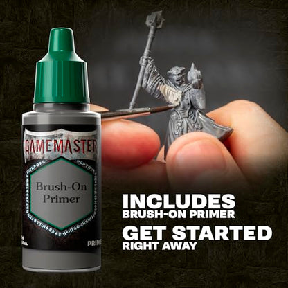 The Army Painter, GameMaster Adventure Starter Set, 15 x 18 ml | Acrilici Warpaints Fanatic, incl. 1 primer a pennello, 5 miniature gratuite e 1 pennello, per Warhammer - color: Adventure Starter Paint Set