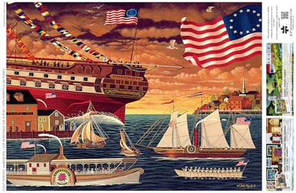 Buffalo Games - Charles Wysocki Patriotic - 1000 Piece Puzzle for Adults | Art by Charles Wysocki, Frameable Art, Made in USA, Recycled Board, Includes Poster, Challenging, intermediate to expert