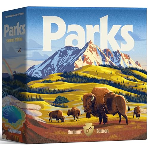 Keymaster Games Parks (2nd Edition) | Summit Deluxe | Beautiful Strategy Game for Families, Adults, Kids or Solo | Explore Nature and Outdoors by Hiking US National Parks | Ages 10+ | 1-5 Players - style: 2nd Edition | Summit Deluxe