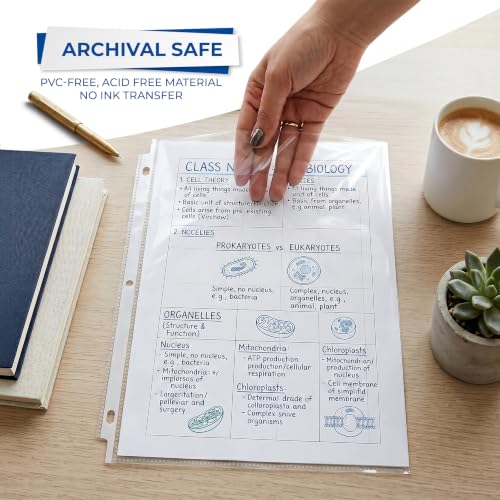 Samsill 200 Pack Heavy Duty Sheet Protectors, Crystal Clear, 8.5x11 Inch Page Protectors for 3 Ring Binder, Letter Size Protectors, Reinforced Holes, Clear Protector, Top Loading, Acid Free - size: 200 Pack, style: Crystal Clear