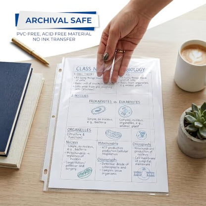 Samsill 30 Pack Heavy Duty Sheet Protectors, Crystal Clear, 8.5x11 Inch Page Protectors for 3 Ring Binder, Letter Size Protectors with Reinforced Holes, Clear Document Sleeve, Top Loading, Acid Free - size: 30 Pack, style: Crystal Clear