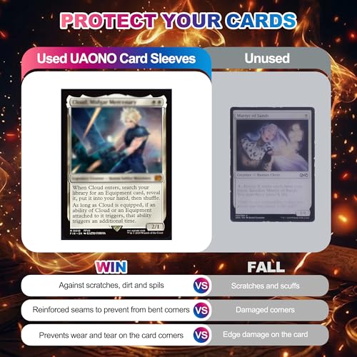 UAONO MTG Card Sleeves 100ct - Fantasy - Art Card Sleeves Deck Protector, Clear Front & Matte Textured Back, Sleeves for Magic The Gathering - color: Fantasy