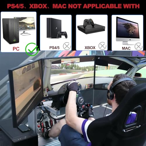 Handbrake Sim Racing, USB Handbrake for PC Windows Brake Sim Racing Game | 클램프 및 핸들 그립이 있는 Sim E 핸드브레이크, G27 G29 G920 G923 T500 T300과 호환되는 64비트 E 핸드 브레이크 - color: 레드