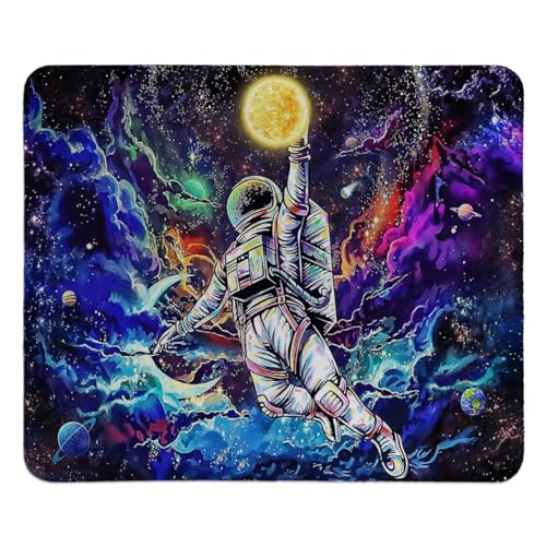 hold fizz Gaming Space Astronaut Mouse Pad, Small Cool Galaxy Gamer Mouse Pad, Cool Gaming Mousepad Accessories for Desk, Laptop, Computer, Office, Boys Kids Room Decor, 9.5x7.9 Inch - color: astronaut
