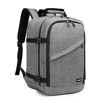 Kono Carry on Backpack, Airline Approved Under Seat Travel Backpack - color: Grey, size: Small