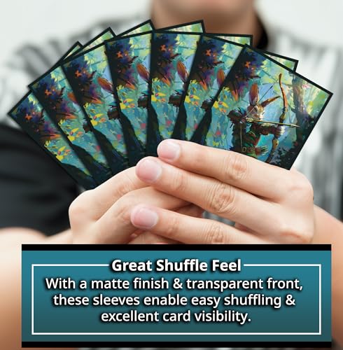 Rabbit Archer Card Game Sleeves – 100 Pack – Compatible with MTG – Perfect for Magic Bloomburrow Commander Decks Like Baylen, Finneas, & Ms Bumbleflower - color: Rabbit Archer