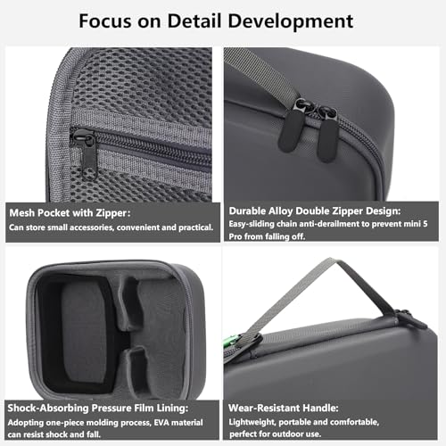 Storage Bag for Mini 5 Pro Drone Case Hard Shell Travel Carrying case Compatible with Mini 5 Pro, DJI RC 2/ RC-N3 Controller and Accessories