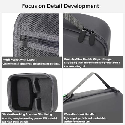 Storage Bag for Mini 5 Pro Drone Case Hard Shell Travel Carrying case Compatible with Mini 5 Pro, DJI RC 2/ RC-N3 Controller and Accessories
