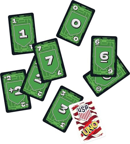 Mattel UNO US Men's National Team Card Game for Kids, Adults & Family with a Special Rule. - style: UNO Soccer