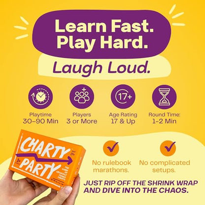 Charty Party – Funny Adult Party Game with Absurd Charts for Ages 17+ | Perfect for Clever Friends and Game Nights, Try to Guess What’s the Chart About, 3+ Players, 30-90 mins