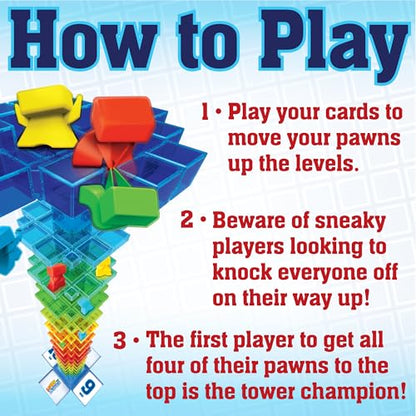 MindWare Leaps and Ledges Strategy Game - Ages 8+ - Fun Party Game and Family Game Night Activity for Kids, Teens, and Adults - 2 to 4 Players